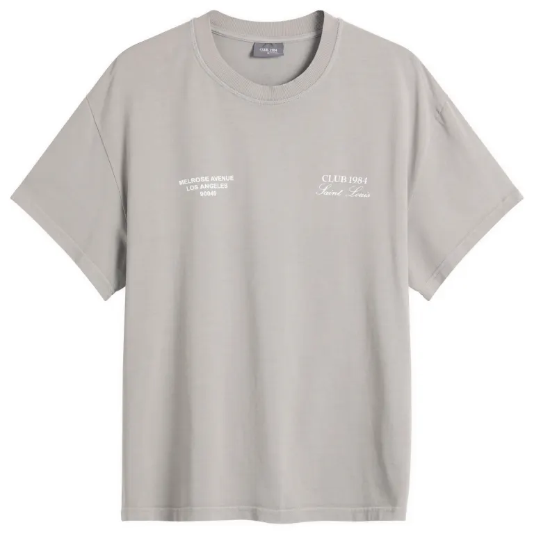 10-10-2025-JW_1984-2024-0440-GRY_1_1 Club 1984 Melrose T-Shirt - Image 1