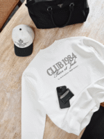 Prive et Jude Sweatshirt - Off White – CLUB 1984 - Image 6