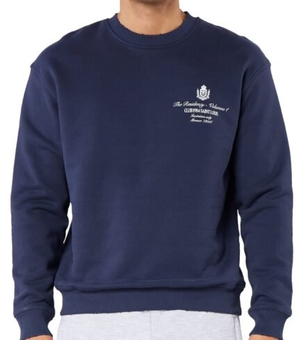 Residency Distressed Sweatshirt - Navy