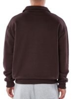 Residency Polo Sweatshirt - Coffee - Image 4