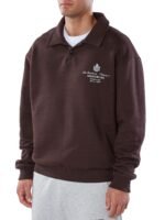 Residency Polo Sweatshirt - Coffee - Image 2