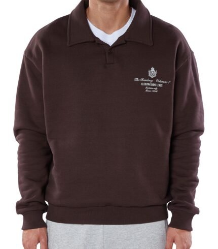 Residency Polo Sweatshirt - Coffee